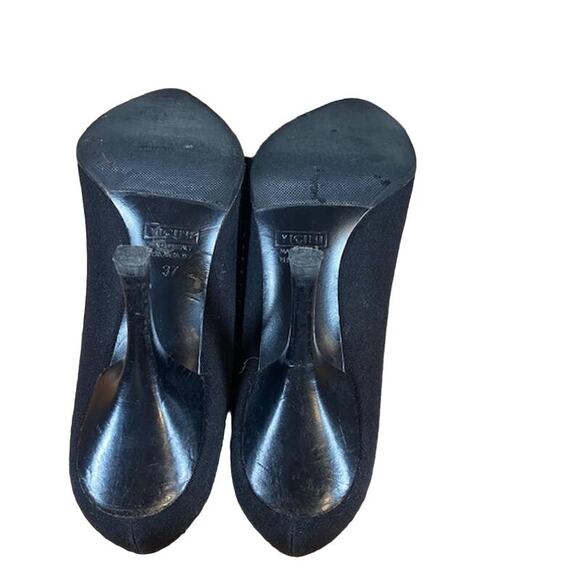 Giuseppe Zanotti Design Black Buckle Pointy Heels Women Sz 37 - Picture 4 of 12